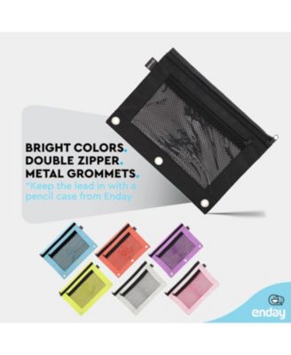 Pink Pencil Pouch For 3 Ring Binder, Zippered Binder Pencil Pouches, 3 Ring Pencil Pouch for Binder, Pencil Case for Binder, Large Pencil Bags for School, Home, and Office.