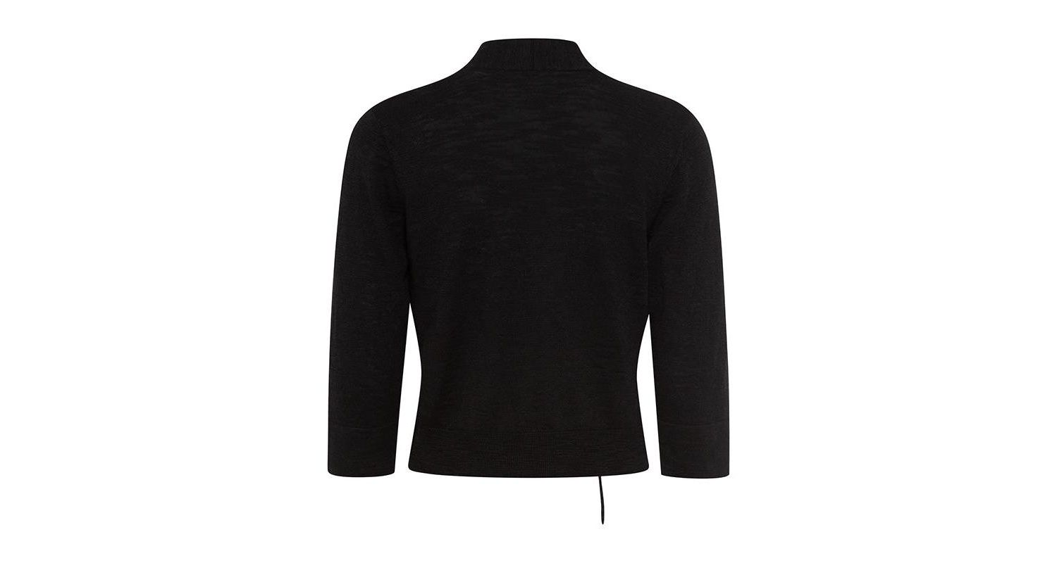 Women's Cropped Cardigan with Waist Tie