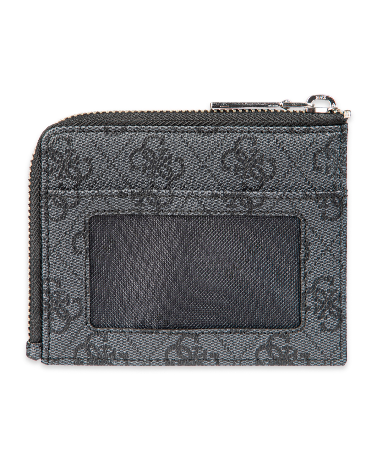 Guess Men's Rfid Quatro G Zip Around Card Case Wallet In Black