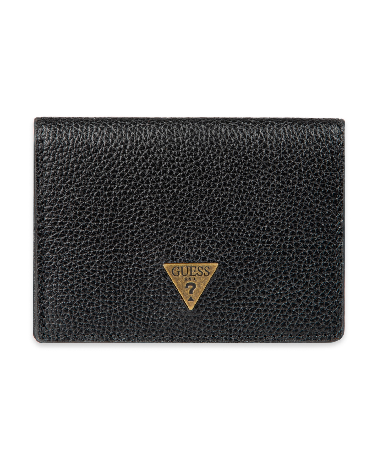 Guess Men's Rfid Tonal Gusset Card Case Wallet In Black