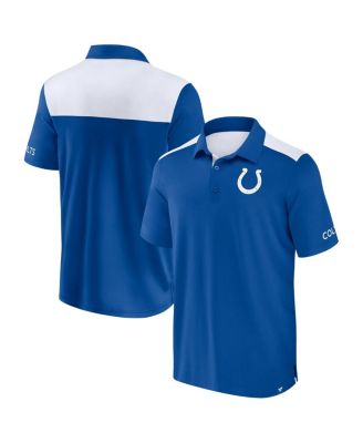 Fanatics - Men's Royal/White Indianapolis Colts Color Block Polo Shirt