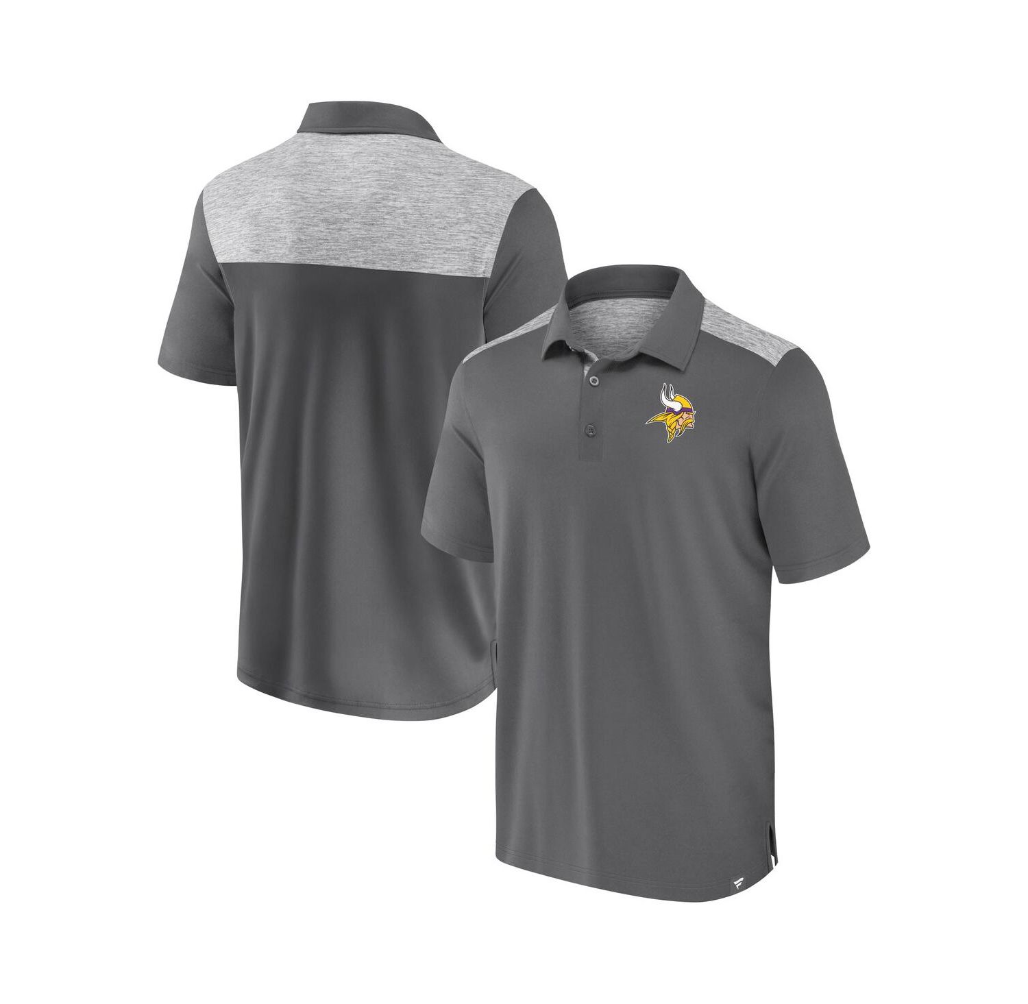 Men's Gray Minnesota Vikings Long Shot Polo Shirt