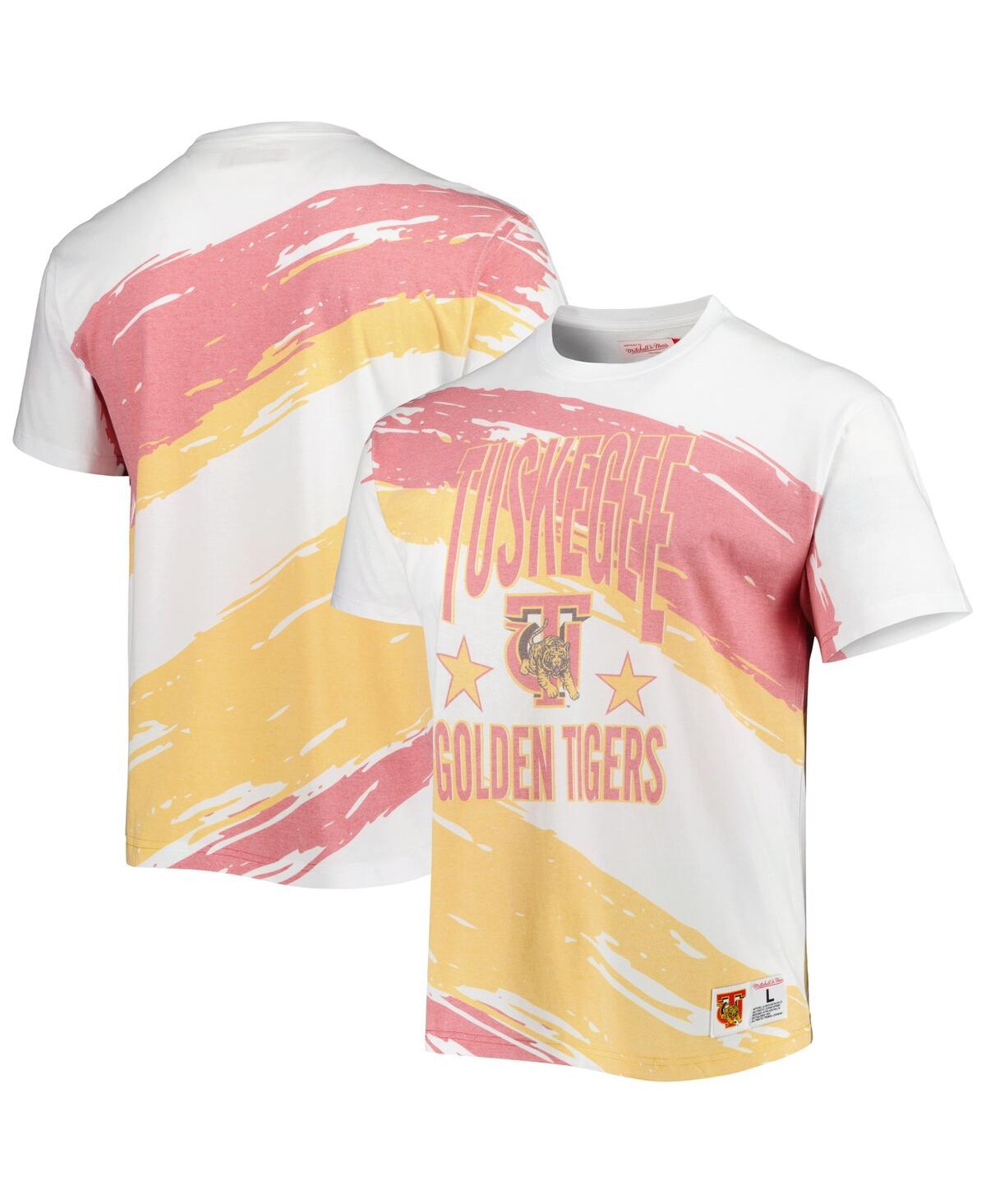 Men's White Tuskegee Golden Tigers Paintbrush Sublimated T-Shirt - White