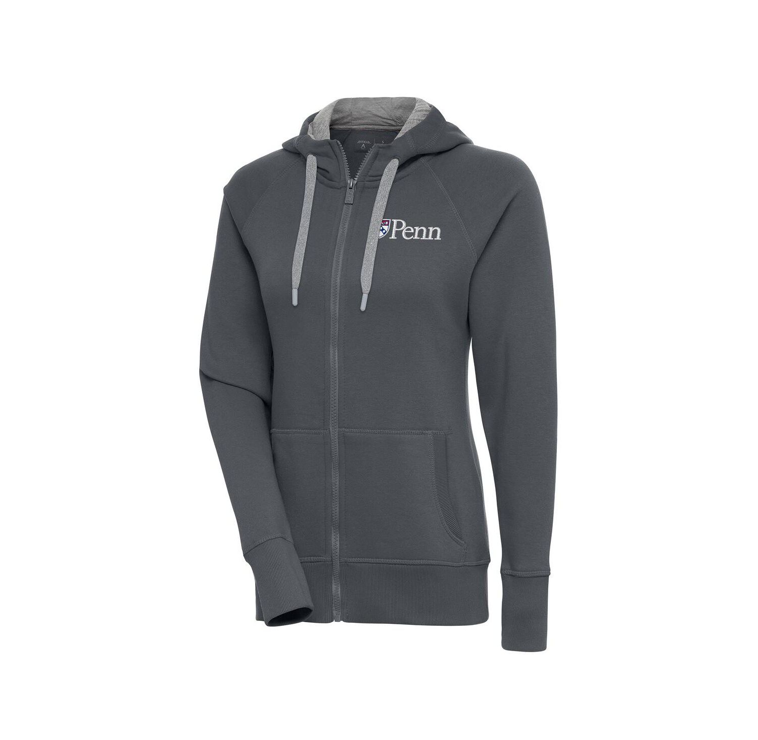 Women's Charcoal Pennsylvania Quakers Victory Full-Zip Hoodie