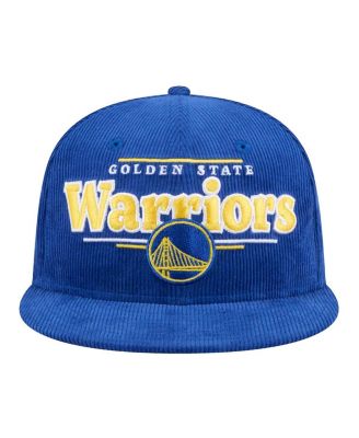 Men's Royal Golden State Warriors Throwback Display Corduroy 9FIFTY Snapback Hat