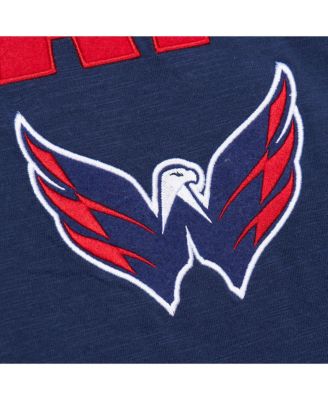 Men's Navy/Red Washington Capitals Legendary Slub Raglan Long Sleeve T-Shirt