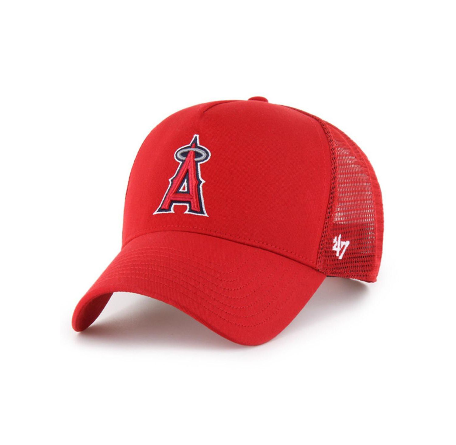 Men's Red Los Angeles Angels Ballpark Offside Adjustable Trucker Hat