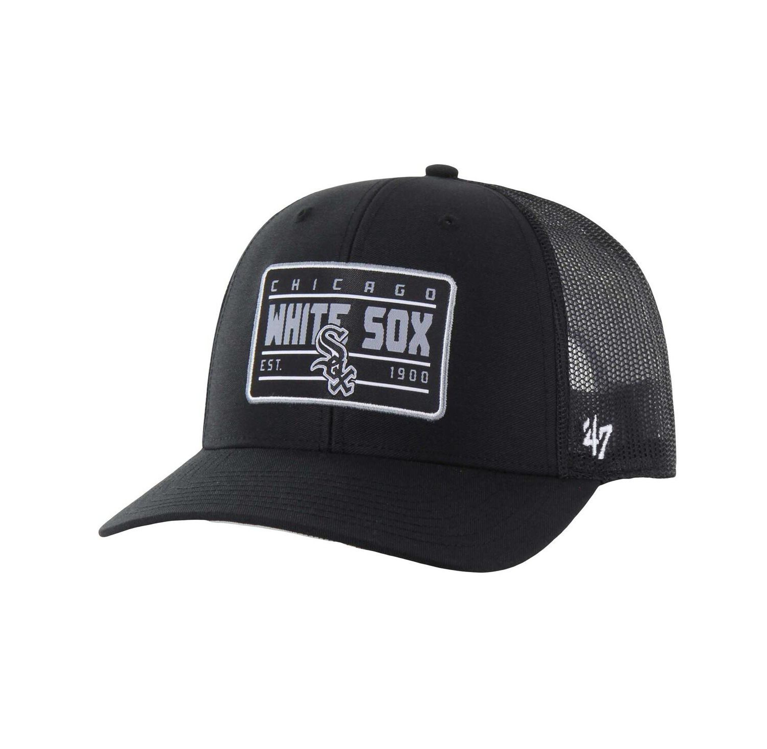Men's Black Chicago White Sox Hardline Trucker Adjustable Hat