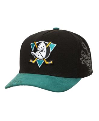 Mitchell & Ness - Men's Black Anaheim Ducks May Flowers Pro Crown Snapback Hat