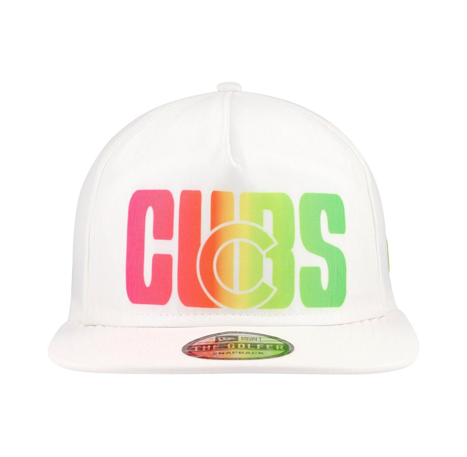 Men's White Chicago Cubs Spring Spectrum Golfer Snapback Hat