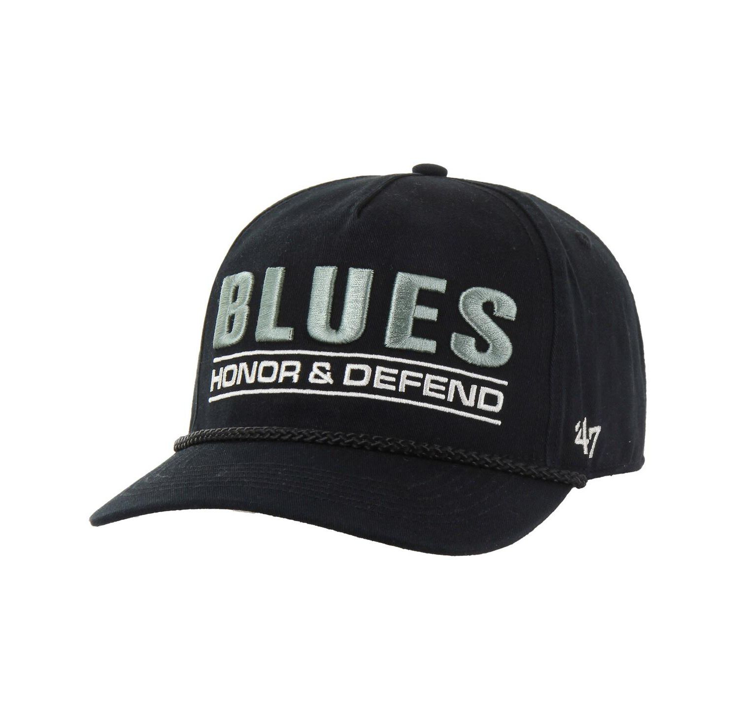Men's Black St. Louis Blues OHT Military Appreciation Homeland Honor and Defend Hitch Adjustable Hat