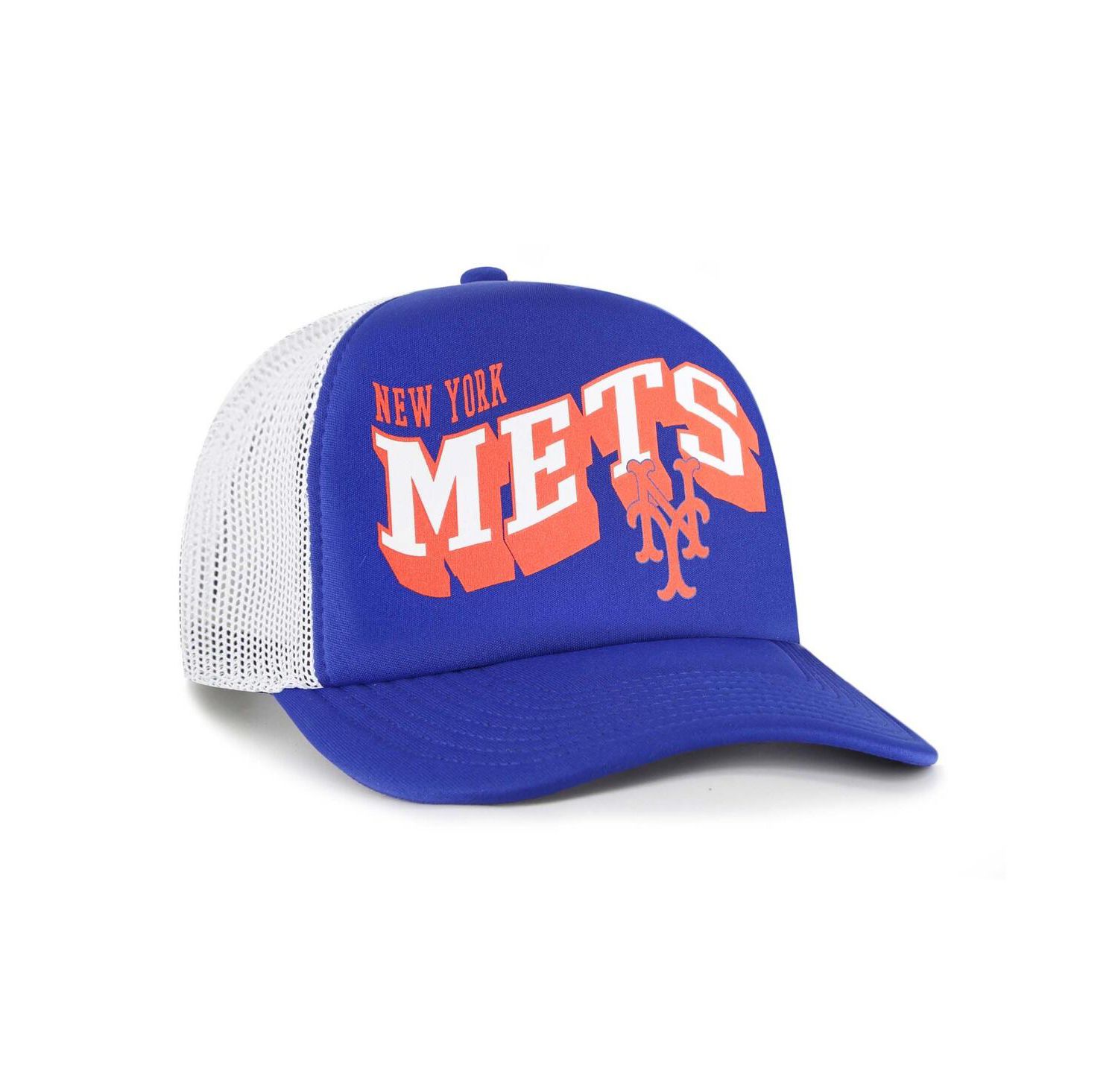 Men's Royal New York Mets Meander Foam Trucker Snapback Hat