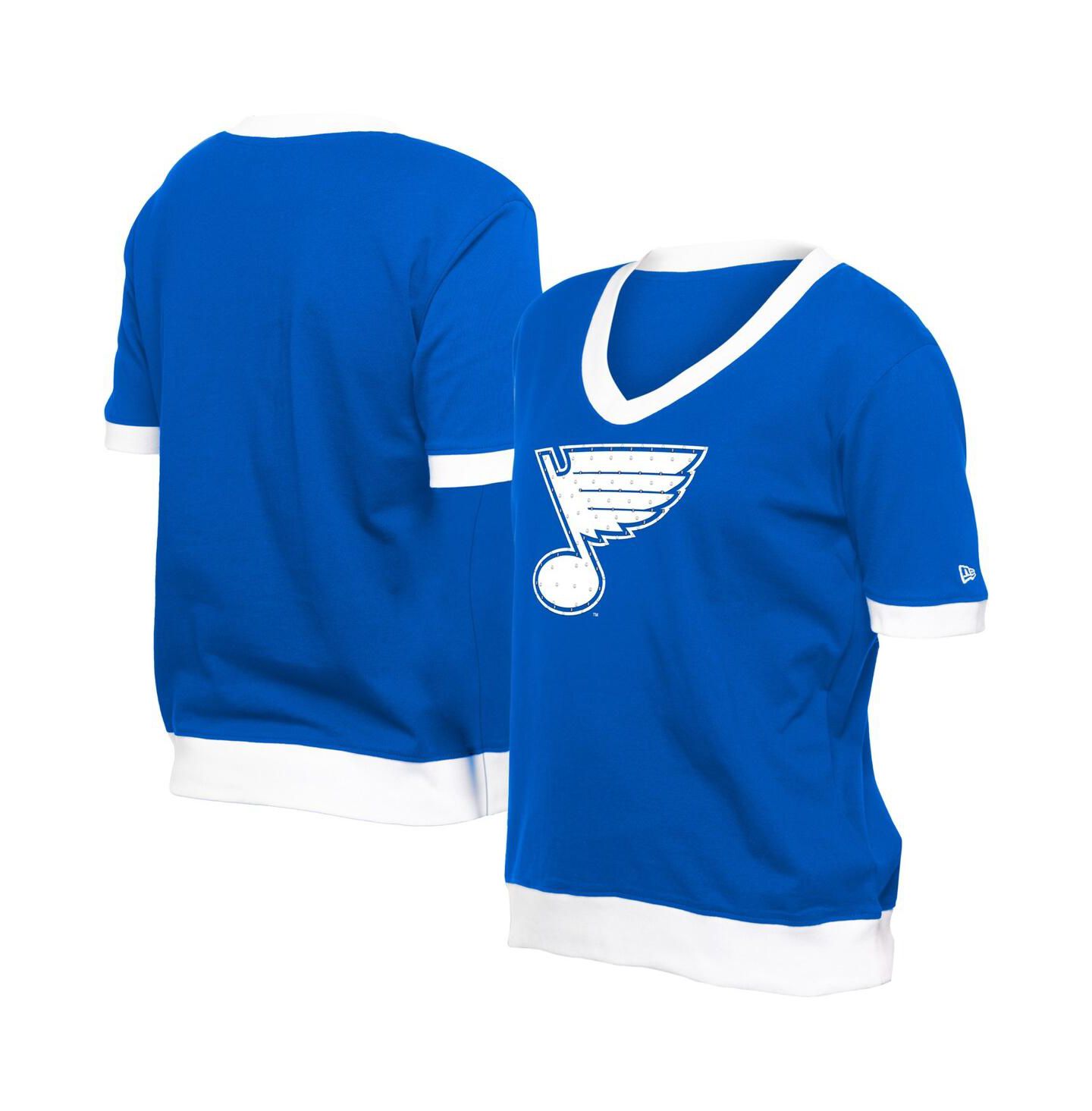 Женская футболка New Era Blue St. Louis Blues Game Day Rhinestuds — фото 1