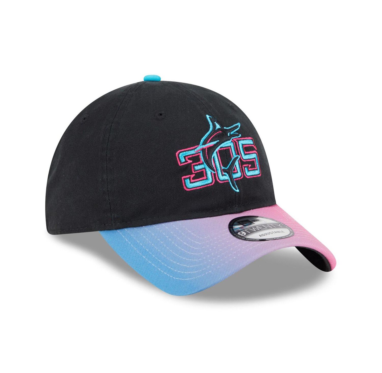 Men's Black/Pink Miami Marlins 2025 City Connect 9TWENTY Adjustable Hat