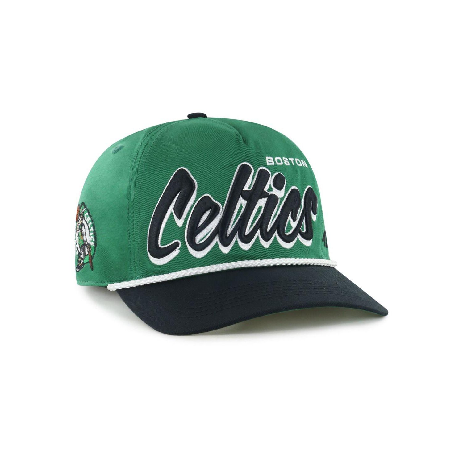 Men's Kelly Green/Black Boston Celtics Drop Shadow Rope Hitch Adjustable Hat