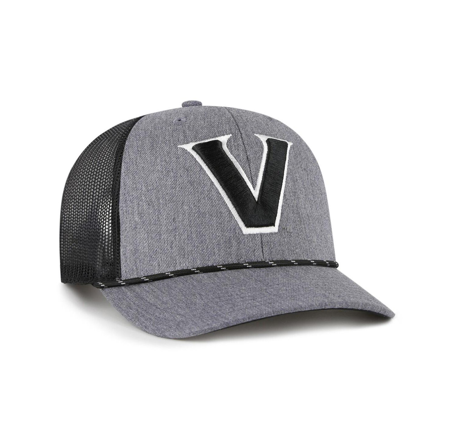 Men's Gray Vanderbilt Commodores Carbon Rope Adjustable Hat