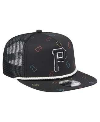 Men's Black Pittsburgh Pirates Gummy Golfer Trucker Adjustable Hat