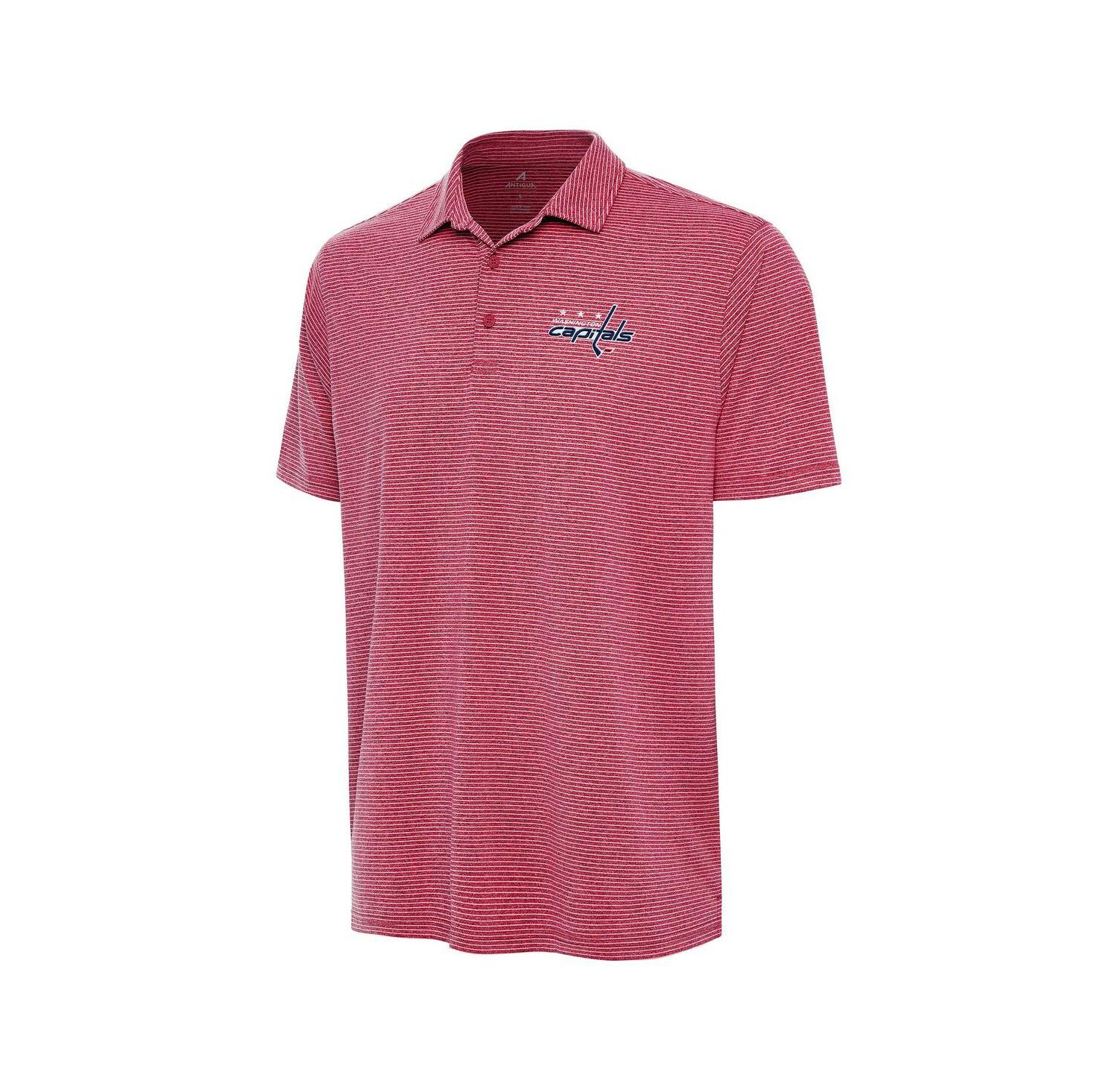 Men's Heather Red Washington Capitals Scheme Polo Shirt