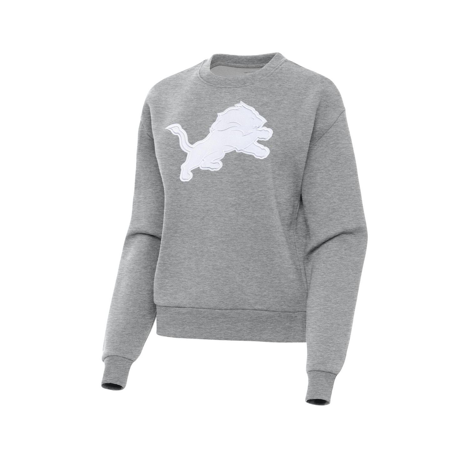 Women's Heather Gray Detroit Lions Victory Pullover Sweatshirt