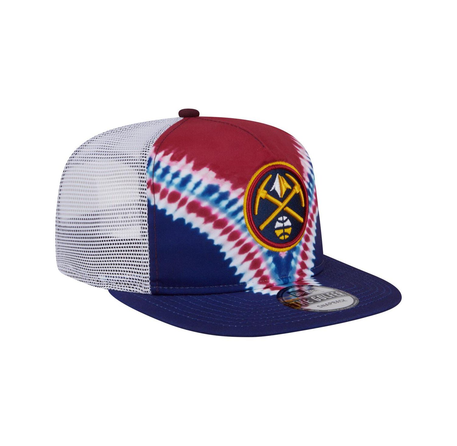 Men's Navy/Red Denver Nuggets Throwback Dye Golfer Snapback Hat