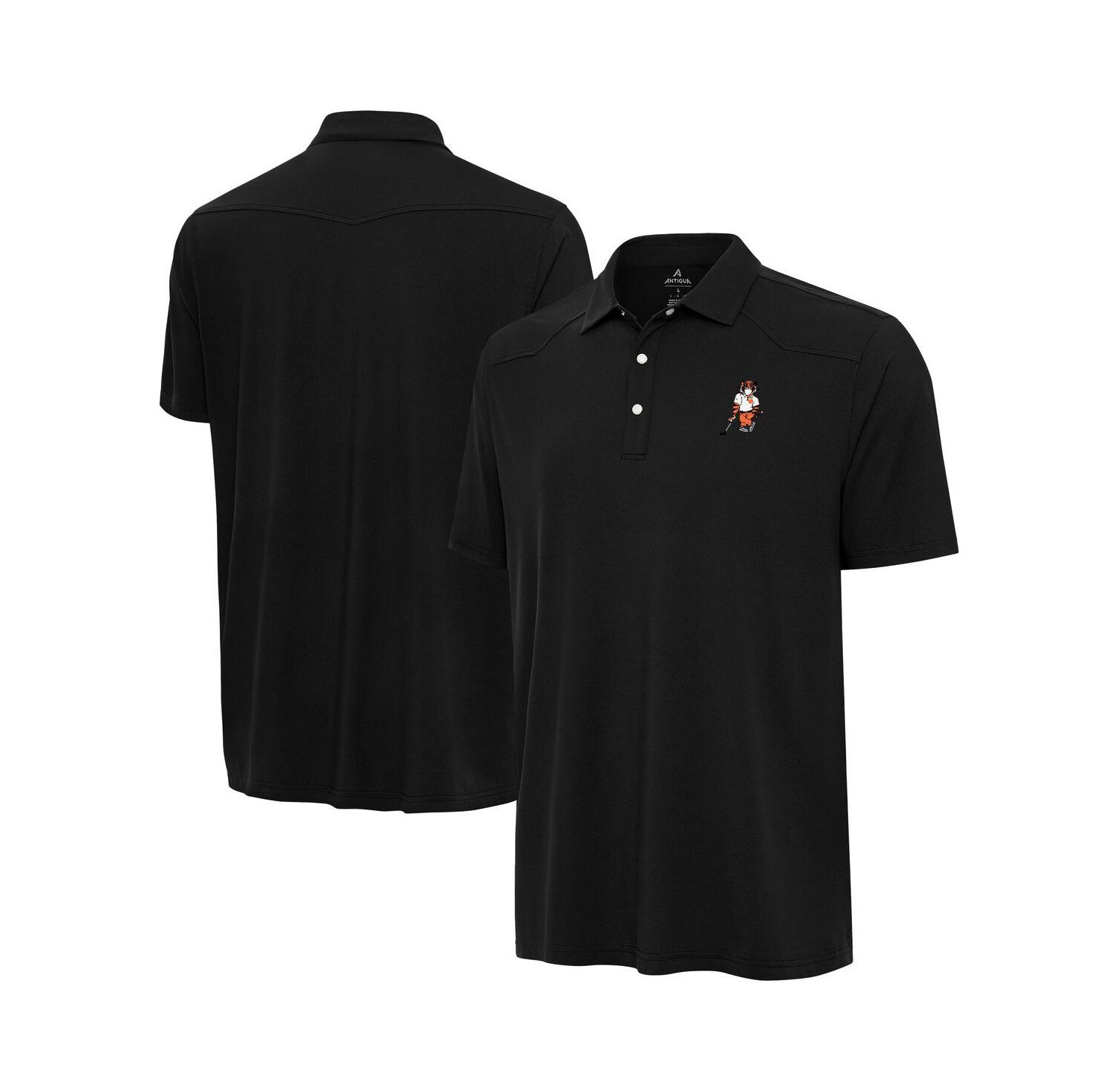 Men's Black Clemson Tigers Golfer Western Polo Shirt