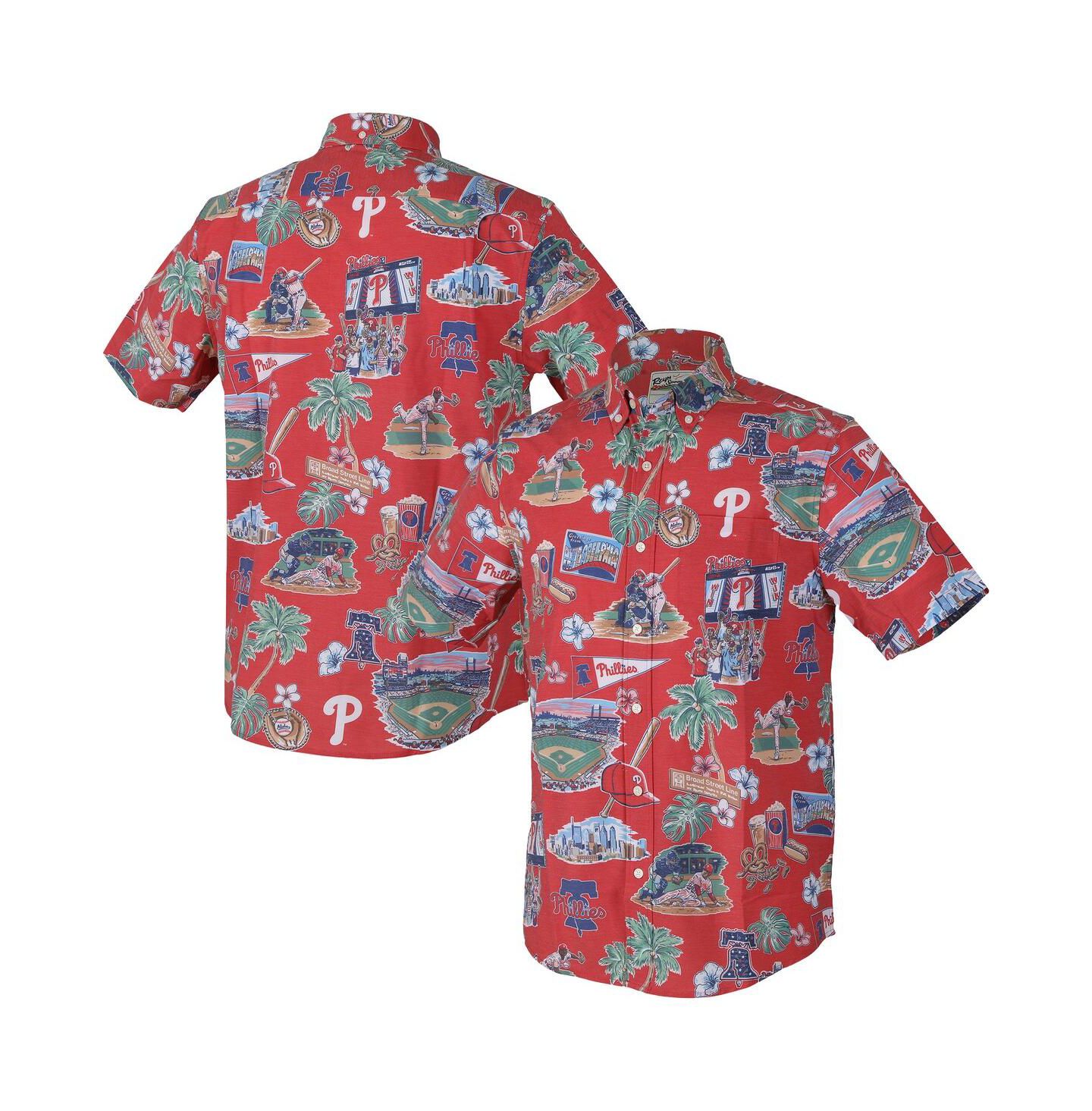 Мужская рубашка Reyn Spooner Red Philadelphia Phillies Scenic Tri-Blend Button-Down — фото 1