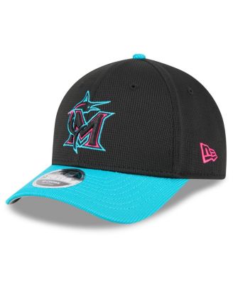 New Era - Men's Black/Teal Miami Marlins 2025 City Connect Batting Practice 9FORTY M-Crown Adjustable Hat