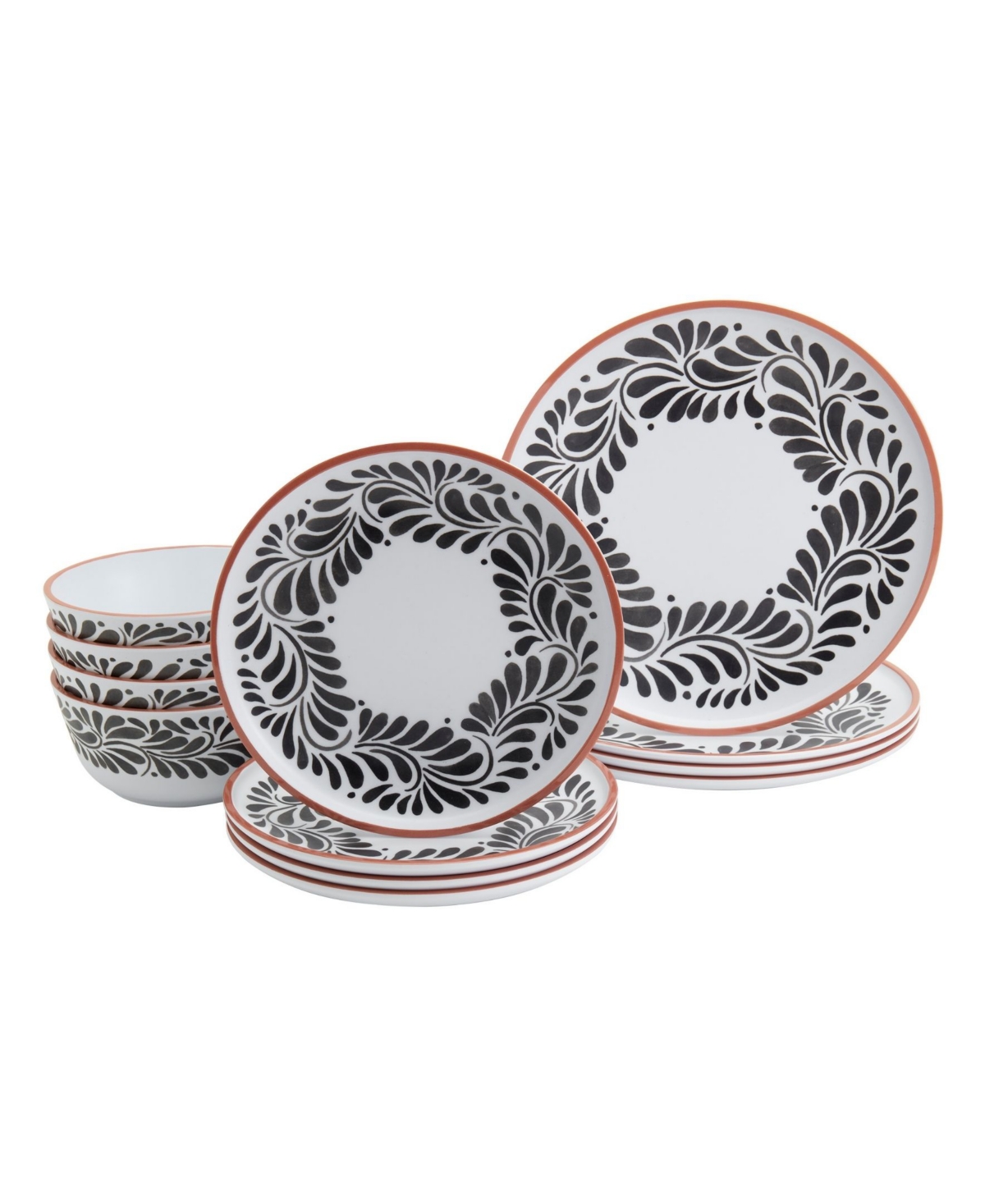 Melamine 12 Pc. Dinnerware Set, Service for 4 - Aqua