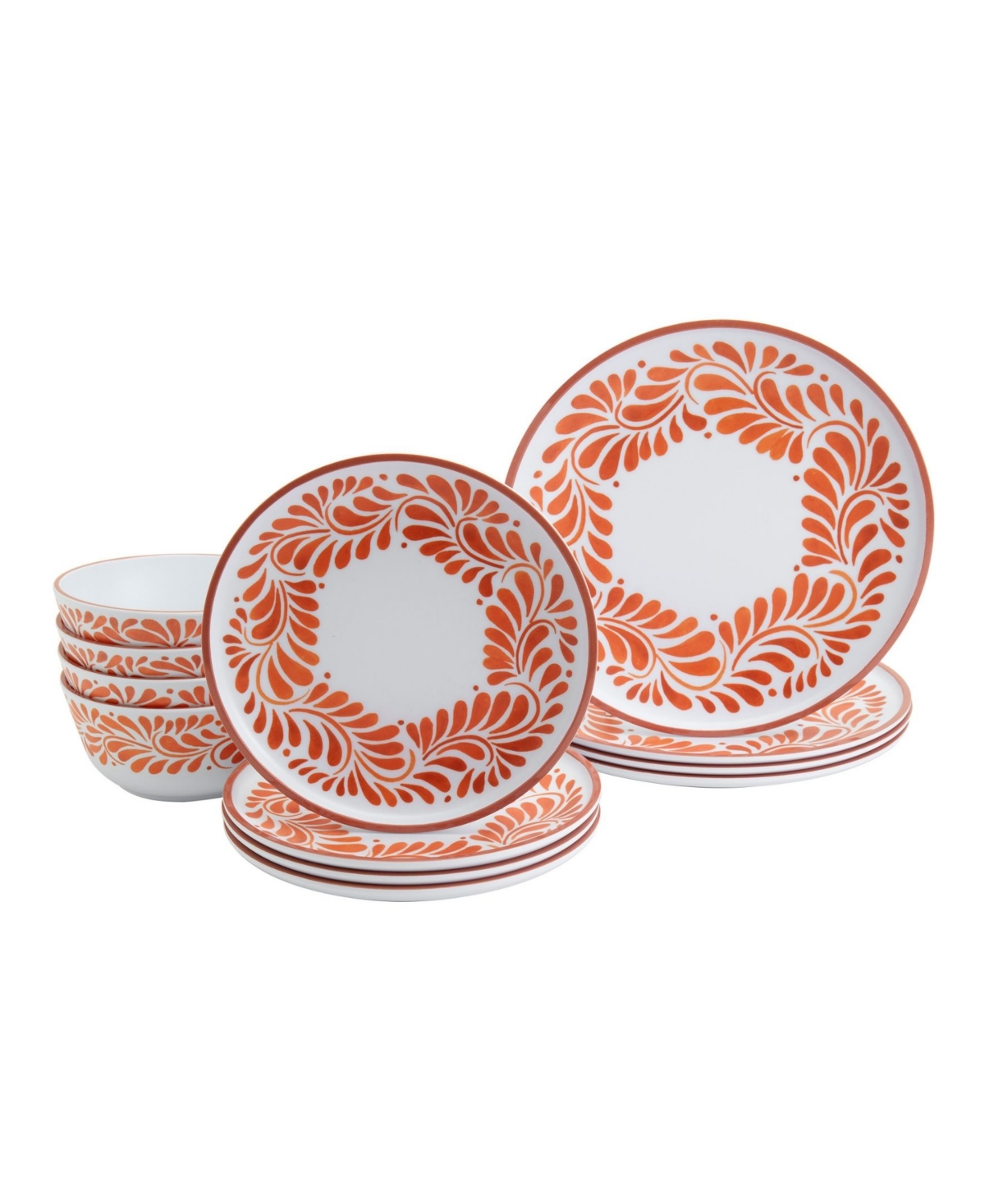 Melamine 12 Pc. Dinnerware Set, Service for 4 - Aqua