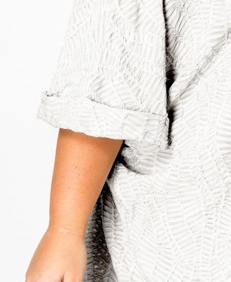 Plus Size Spiral Wave Texture Dolman Cardigan Sweater