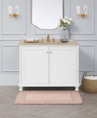 Cotton Ruffled Bath Rug, 27" x 45"