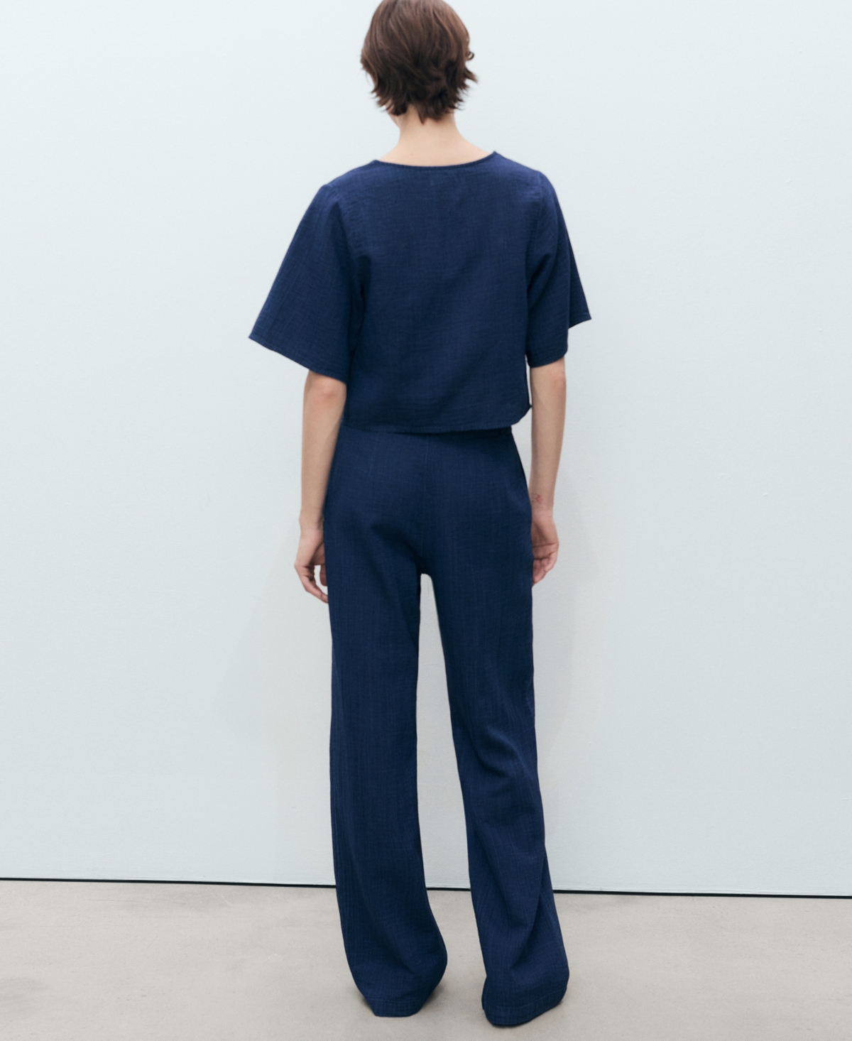 Mango High Waist Flowy Jeans
