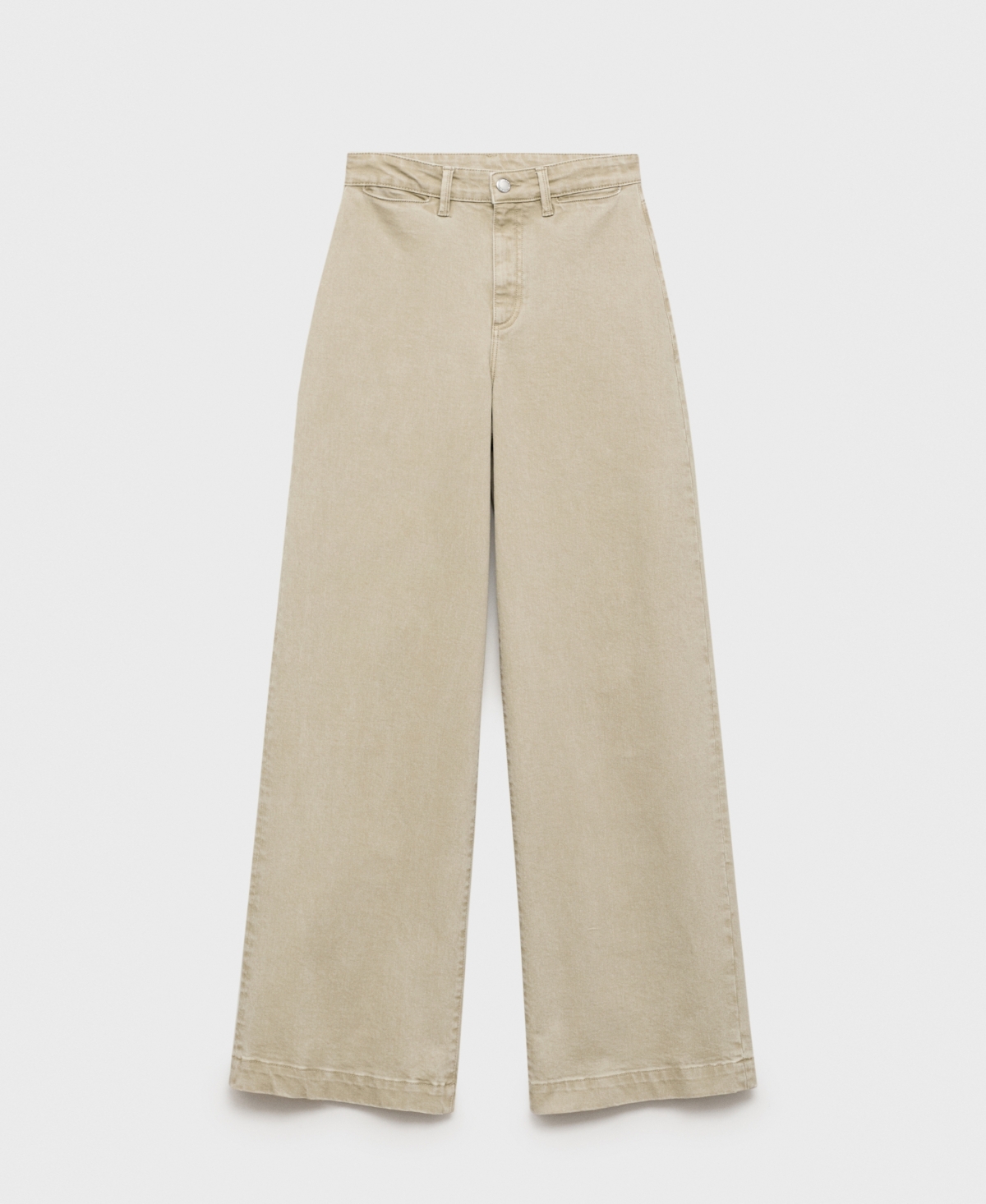 MANGO WOMEN'S WIDE LEG HIGH WAIST FULL LENGTH JEANS 