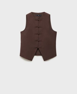 MANGO - Women's Linen Blend Suit Vest
