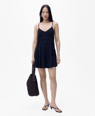 MANGO - Women's Gathered Panels Short Dress