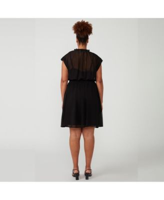 Plus Size Utah Chiffon Mini Dress
