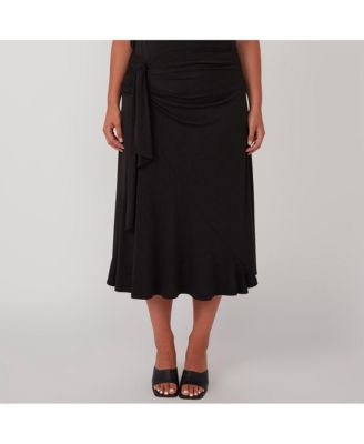 Plus Size Octavia Faux-Wrap Skirt