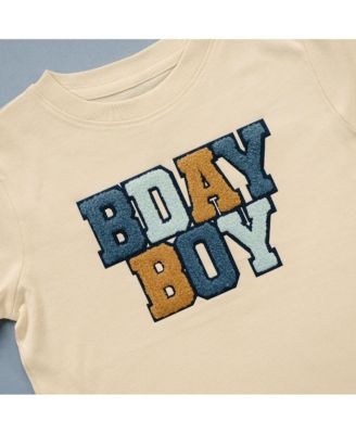Big Boys Birthday Patch Short Sleeve T-Shirt