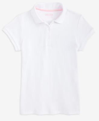 Big Girls Short Sleeve Interlock Polo Shirt