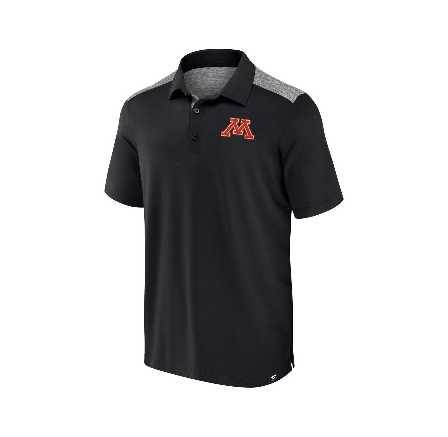 Men's Black Minnesota Golden Gophers Iconic Brushed Blocked Polo Shirt