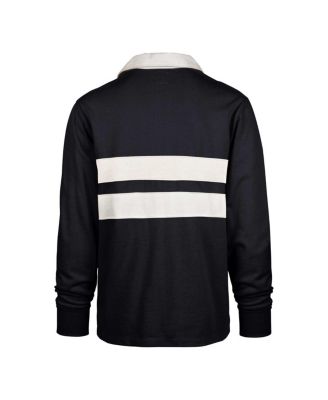 Men's Navy North Carolina Tar Heels Clubhouse Knox Thames Long Sleeve Rugby Polo Shirt