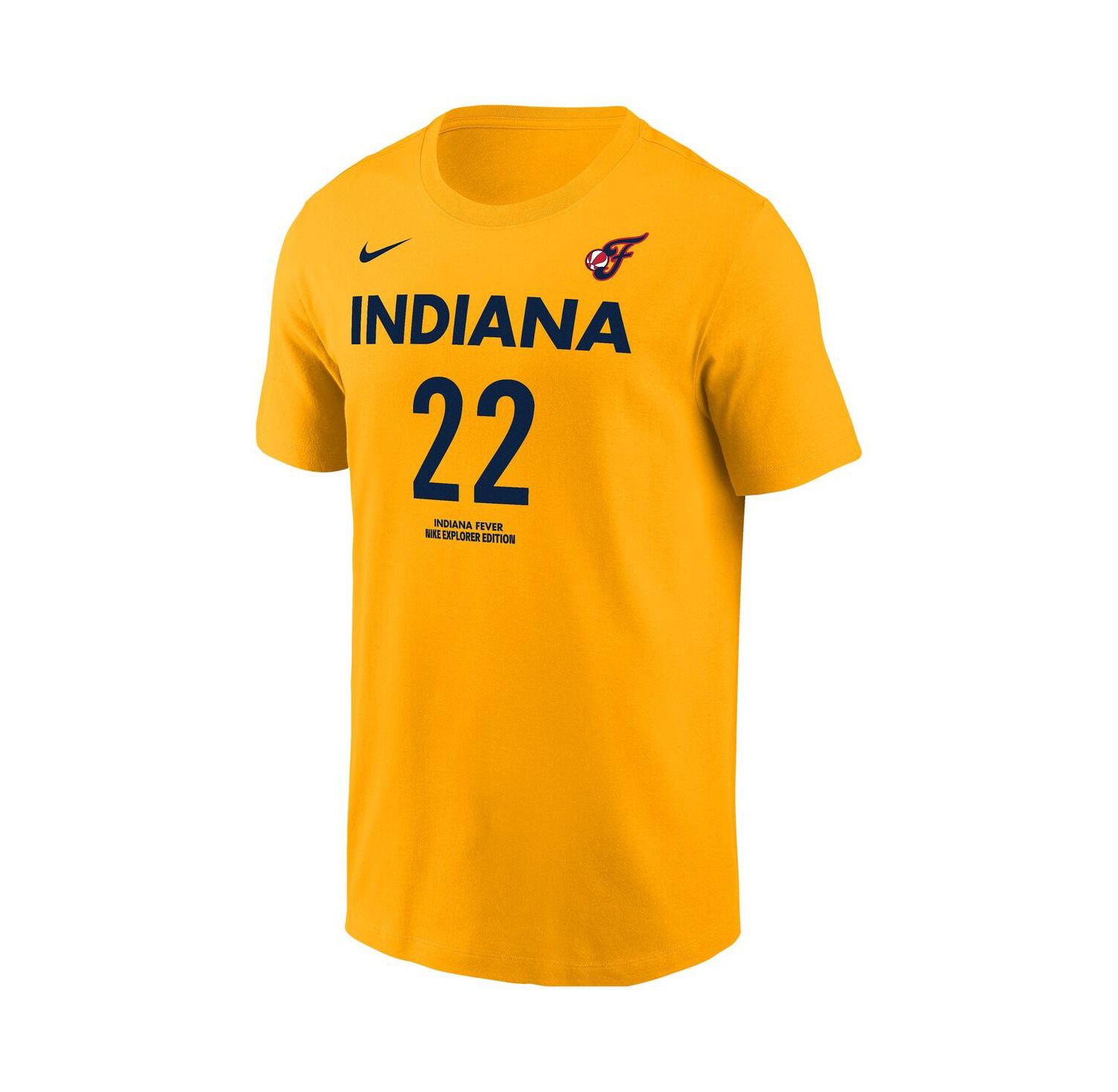 Men's and Women's Caitlin Clark Gold Indiana Fever Name & Number T-Shirt