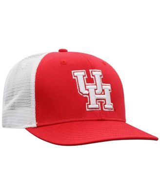 Men's Red/White Houston Cougars Victory Baseline Adjustable Trucker Hat