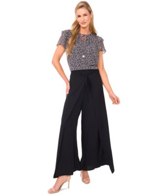 Women's Tie-Neck Ruffle-Sleeve Blouse