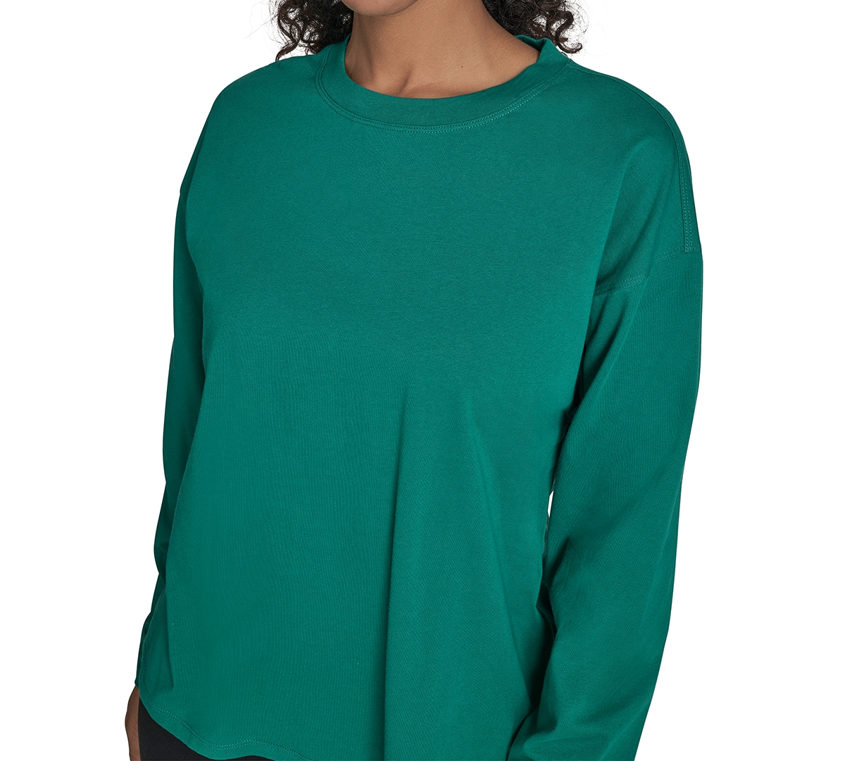 Calvin Klein Performance Women's Long-sleeve Crewneck T-shirt In Green