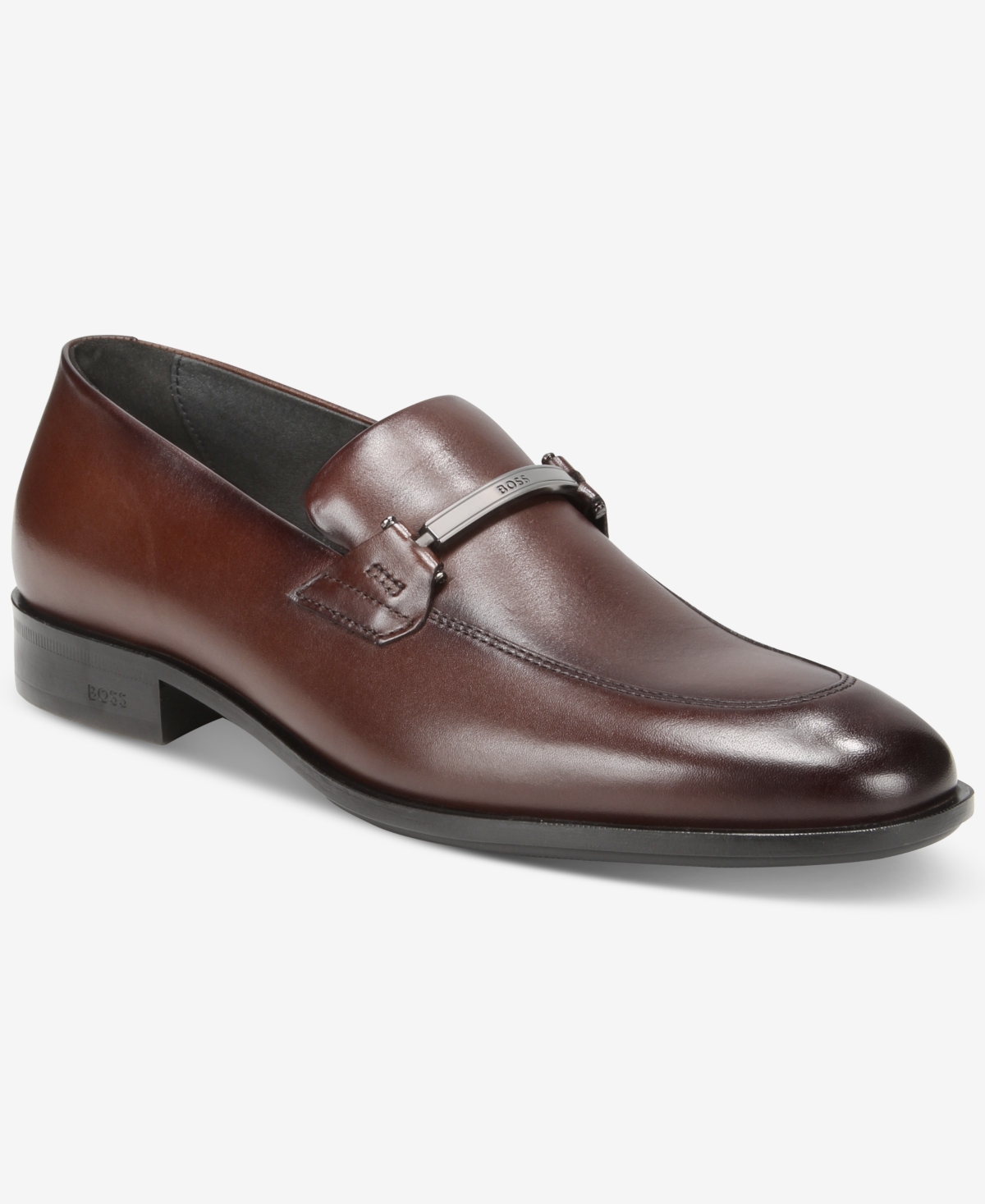 Boss by Hugo Boss Men's Colby Italian Leather Bit Loafers - Dark Brown
