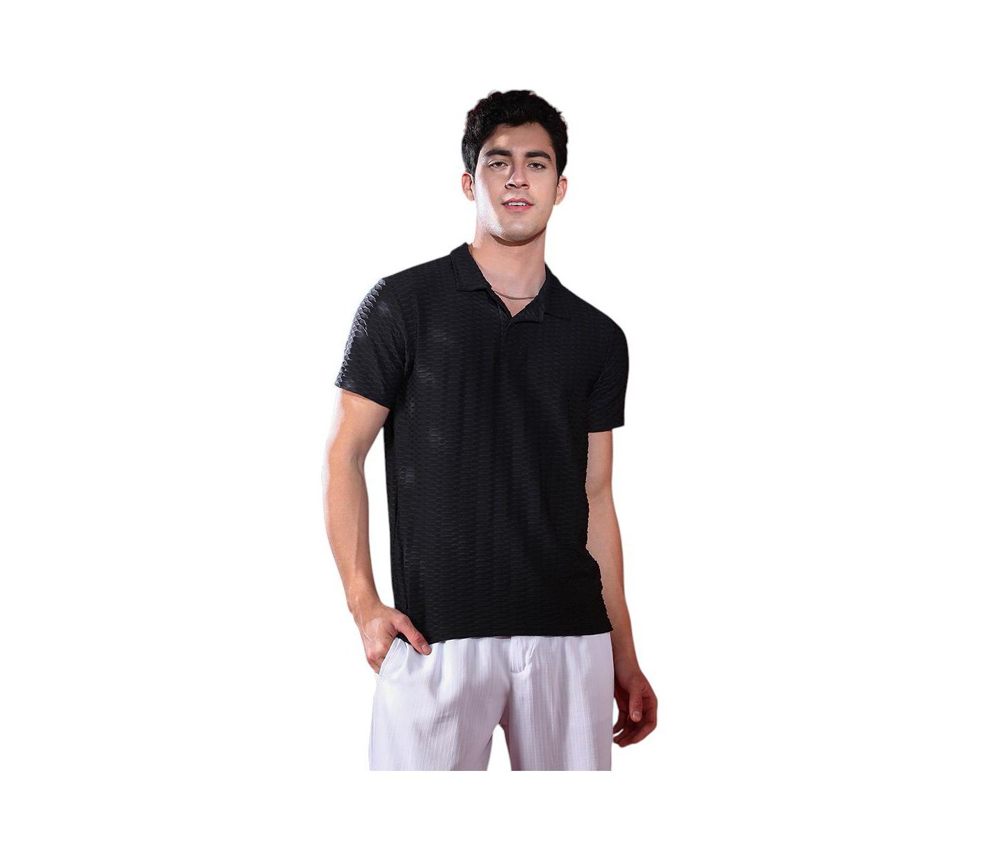 Мужская футболка Cahoot Campus Sutra Onyx Black Hive Polo, цвет: Чёрный — фото 1