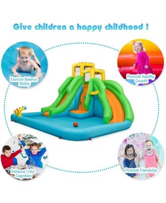 Inflatable Water Park Bounce House with Climbing Wall without Blower