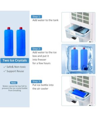  Portable Evaporative Air Cooler with 3 Wind Modes and Timer  Air Cooling Appliance