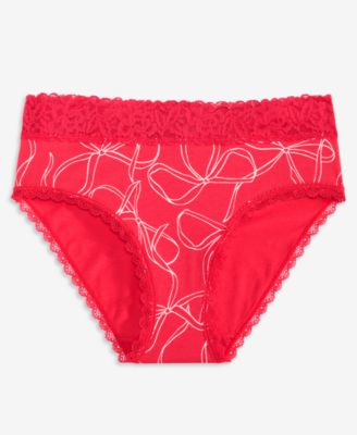 Women's Cotton Blend Lace-Trim Hipster Underwear, Created for Macy's